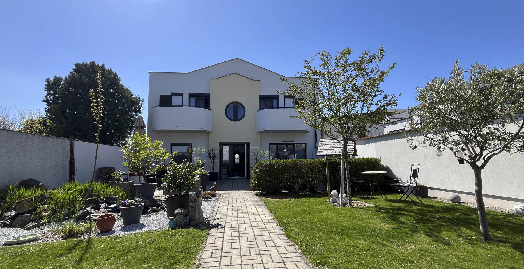 Gästehaus Schmidt Podersdorf- Ansicht vom Garten aus
